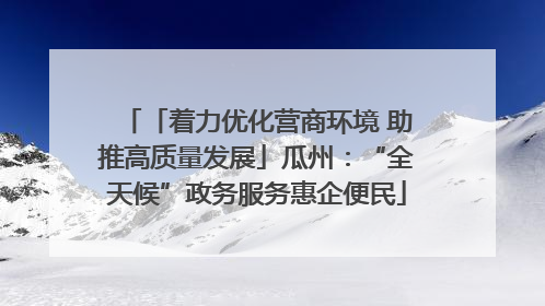 「着力优化营商环境 助推高质量发展」瓜州：“全天候”政务服务惠企便民
