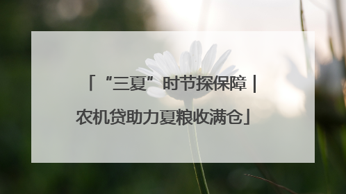 “三夏”时节探保障｜农机贷助力夏粮收满仓