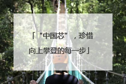 “中国芯”，珍惜向上攀登的每一步