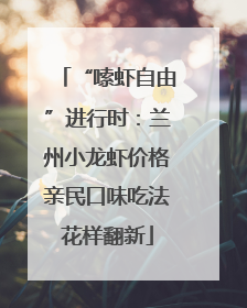 “嗦虾自由”进行时：兰州小龙虾价格亲民口味吃法花样翻新