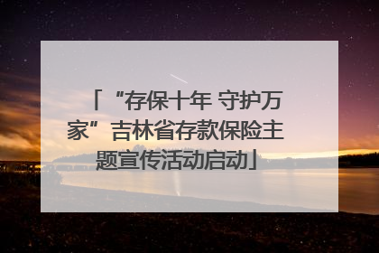 “存保十年 守护万家”吉林省存款保险主题宣传活动启动