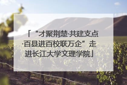 “才聚荆楚·共建支点·百县进百校联万企”走进长江大学文理学院