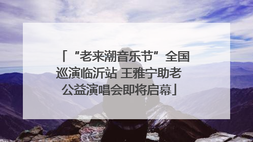 “老来潮音乐节”全国巡演临沂站 王雅宁助老公益演唱会即将启幕