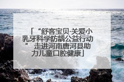 “舒客宝贝·关爱小乳牙科学防龋公益行动” 走进河南唐河县助力儿童口腔健康
