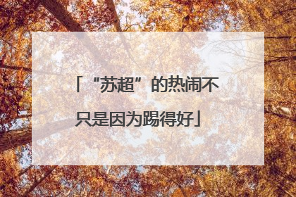 “苏超”的热闹不只是因为踢得好