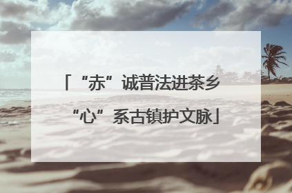 “赤”诚普法进茶乡 “心”系古镇护文脉