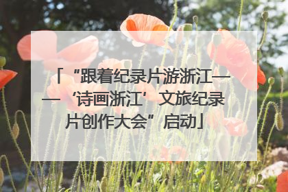 “跟着纪录片游浙江——‘诗画浙江’文旅纪录片创作大会”启动