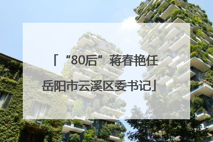 “80后”蒋春艳任岳阳市云溪区委书记