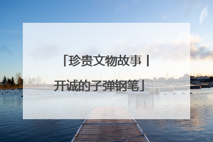 珍贵文物故事丨开诚的子弹钢笔