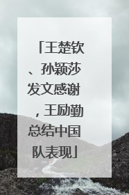 王楚钦、孙颖莎发文感谢，王励勤总结中国队表现
