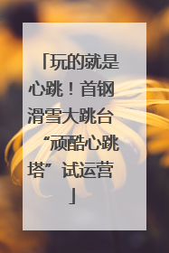 玩的就是心跳！首钢滑雪大跳台“顽酷心跳塔”试运营