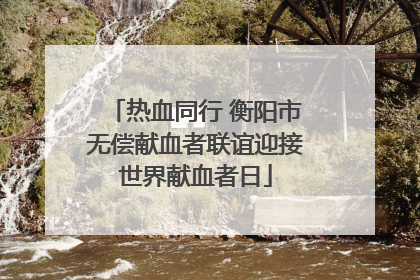 热血同行 衡阳市无偿献血者联谊迎接世界献血者日