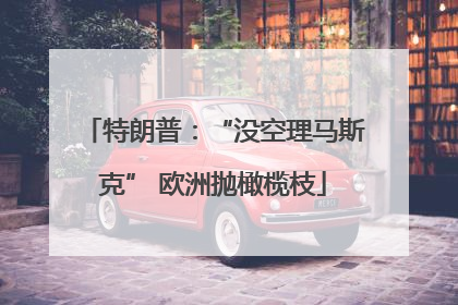 特朗普：“没空理马斯克” 欧洲抛橄榄枝