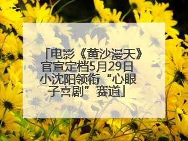 电影《黄沙漫天》官宣定档5月29日 小沈阳领衔“心眼子喜剧”赛道