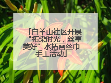 白羊山社区开展“拓染时光，丝享美好”水拓画丝巾手工活动