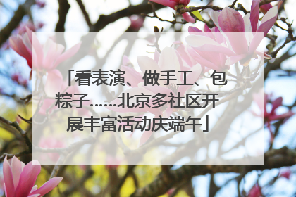 看表演、做手工、包粽子……北京多社区开展丰富活动庆端午