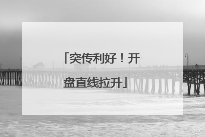 突传利好！开盘直线拉升