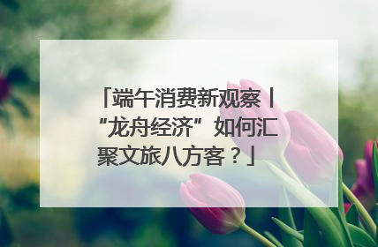 端午消费新观察丨“龙舟经济”如何汇聚文旅八方客？