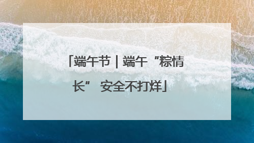 端午节｜端午“粽情长” 安全不打烊