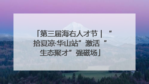 第三届海右人才节｜“拾夏凉·华山站”激活“生态聚才”强磁场