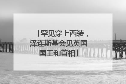 罕见穿上西装，泽连斯基会见英国国王和首相