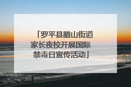 罗平县腊山街道家长夜校开展国际禁毒日宣传活动