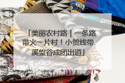 美丽农村路｜一条路带火一片村！小贺线带溪望谷成团出道