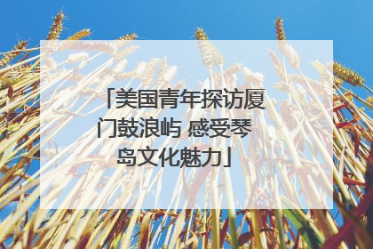 美国青年探访厦门鼓浪屿 感受琴岛文化魅力
