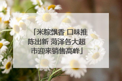 米粽飘香 口味推陈出新 菏泽各大超市迎来销售高峰