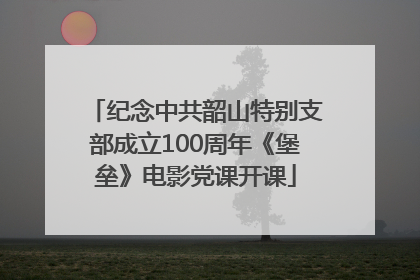 纪念中共韶山特别支部成立100周年《堡垒》电影党课开课