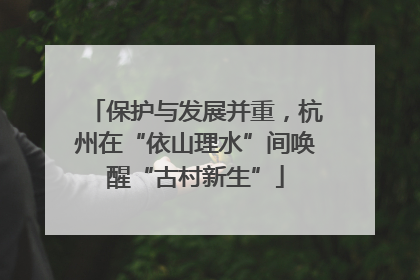 保护与发展并重，杭州在“依山理水”间唤醒“古村新生”