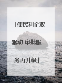 便民利企双驱动 审批服务再升级