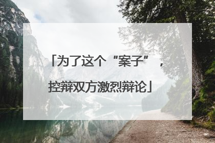 为了这个“案子”，控辩双方激烈辩论