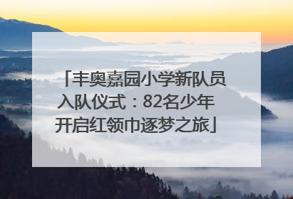 丰奥嘉园小学新队员入队仪式：82名少年开启红领巾逐梦之旅