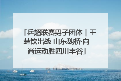 乒超联赛男子团体｜王楚钦出战 山东魏桥·向尚运动胜四川丰谷