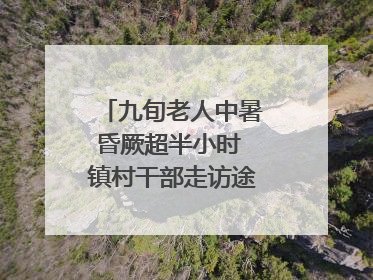 九旬老人中暑昏厥超半小时 镇村干部走访途中发现及时施救｜看见正能量