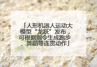 人形机器人运动大模型“龙跃”发布，可根据指令生成跑步、舞蹈等连贯动作