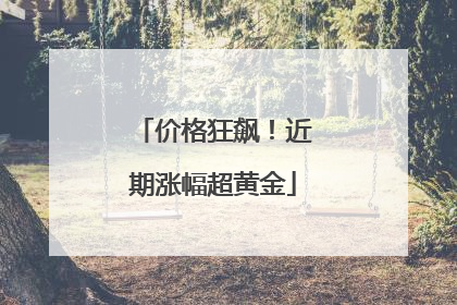 价格狂飙！近期涨幅超黄金