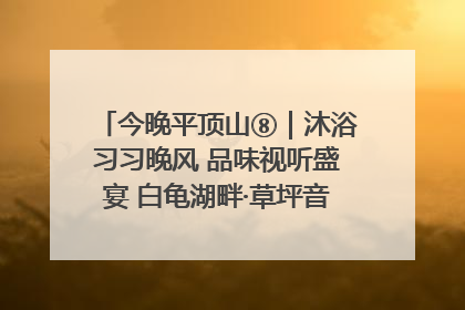 今晚平顶山⑧｜沐浴习习晚风 品味视听盛宴 白龟湖畔·草坪音乐会激情上演