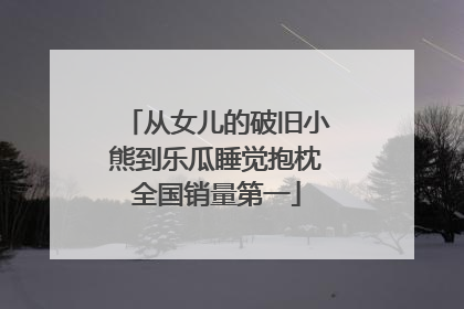 从女儿的破旧小熊到乐瓜睡觉抱枕全国销量第一