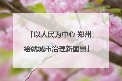 以人民为中心 郑州绘就城市治理新图景