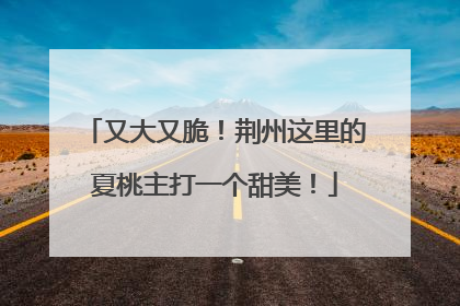 又大又脆！荆州这里的夏桃主打一个甜美！