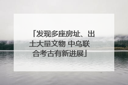 发现多座房址、出土大量文物 中乌联合考古有新进展