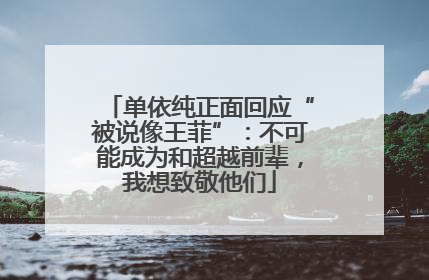 单依纯正面回应“被说像王菲”：不可能成为和超越前辈，我想致敬他们
