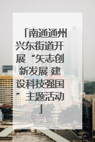 南通通州兴东街道开展“矢志创新发展 建设科技强国”主题活动