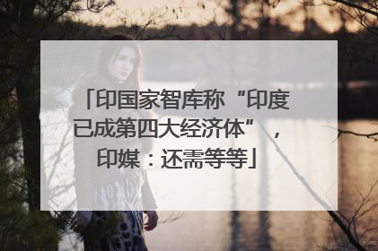 印国家智库称“印度已成第四大经济体”，印媒：还需等等