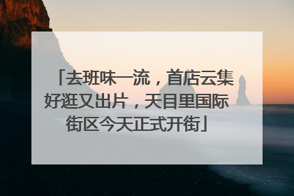 去班味一流，首店云集好逛又出片，天目里国际街区今天正式开街
