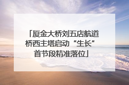 厦金大桥刘五店航道桥西主塔启动“生长” 首节段精准落位