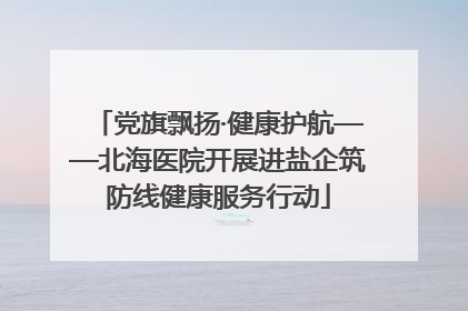 党旗飘扬·健康护航——北海医院开展进盐企筑防线健康服务行动
