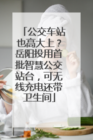 公交车站也高大上？岳阳投用首批智慧公交站台，可无线充电还带卫生间